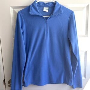 Columbia Light Blue Quarter-Zip Fleece Pullover